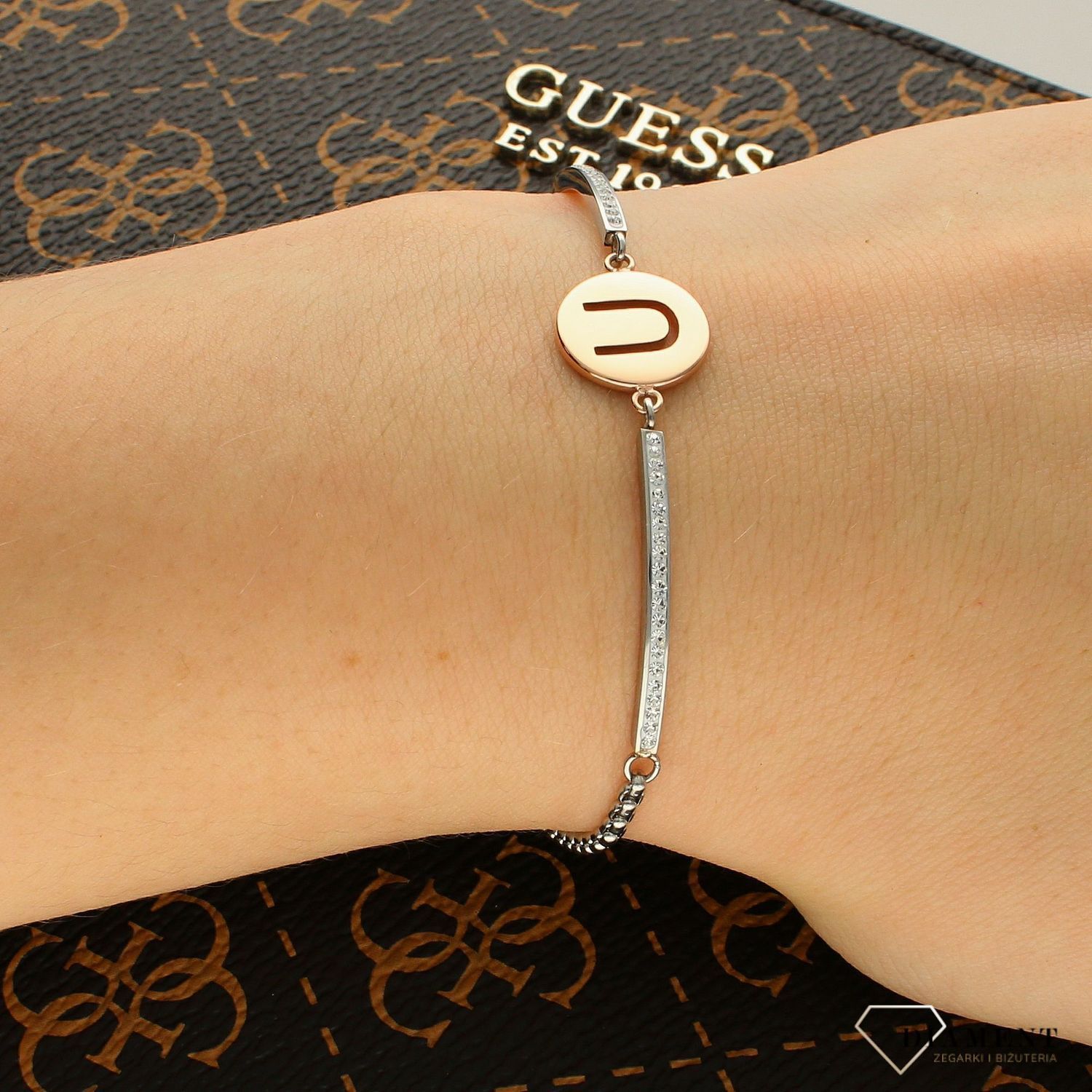 Bransoletka Nomination Italy Milleluci litera U rosegold 028007 021.m.jpg